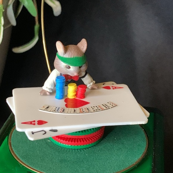 Vintage Enesco 1997 21 Fun Mice ‘n’ Dice Casino mini action musical music box - Picture 5 of 16